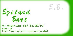 szilard bart business card